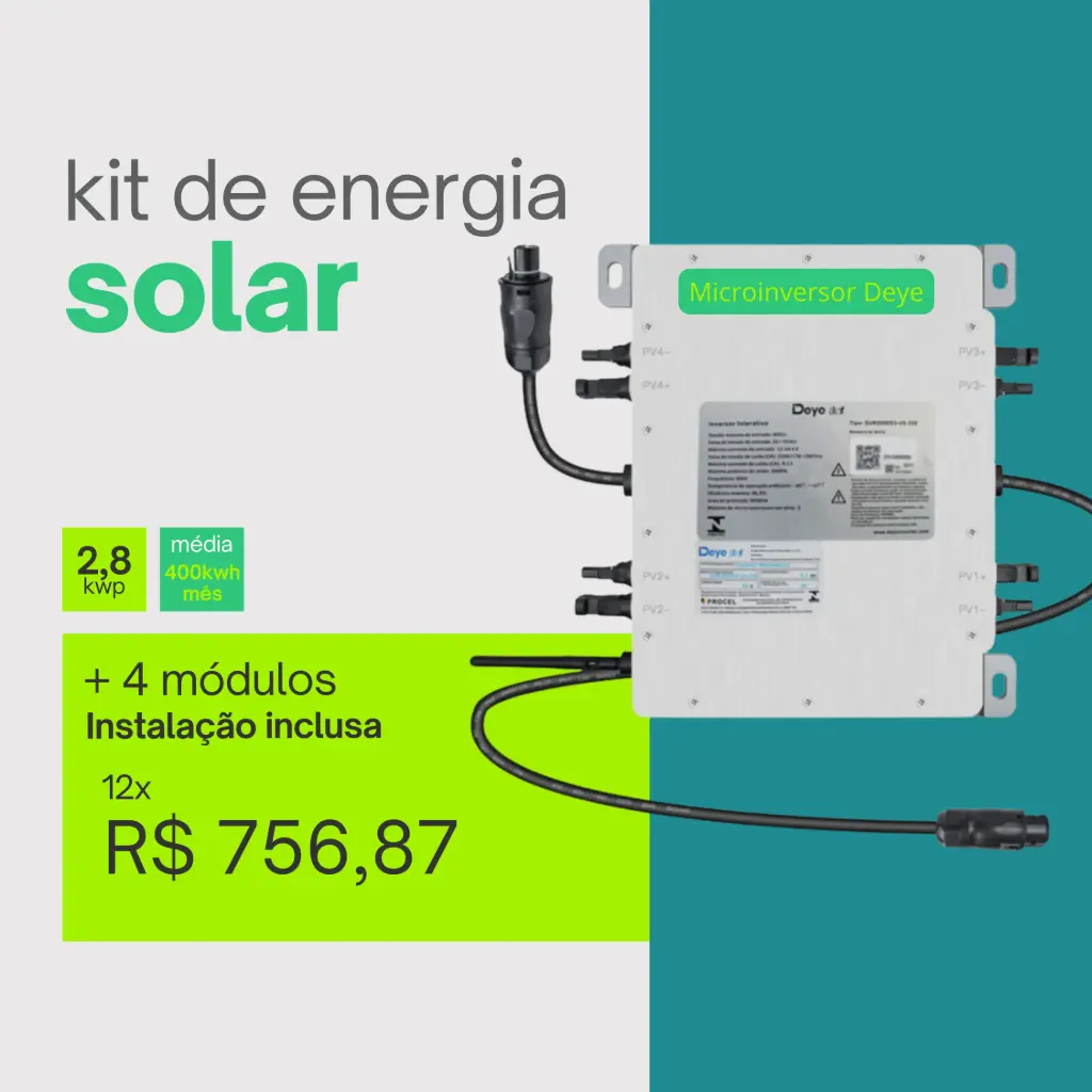 Kit energia solar 2,8 kwp